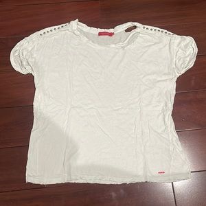 philanthropy tee with cute rips and studs